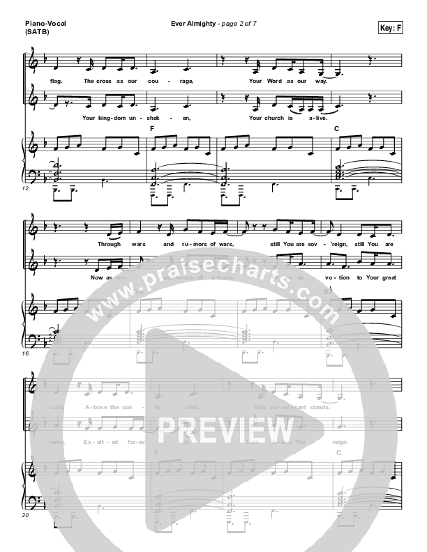 Ever Almighty Piano/Vocal (SATB) (Passion / Melodie Malone)