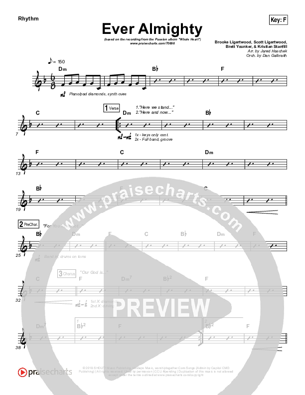 Ever Almighty Rhythm Chart (Passion / Melodie Malone)