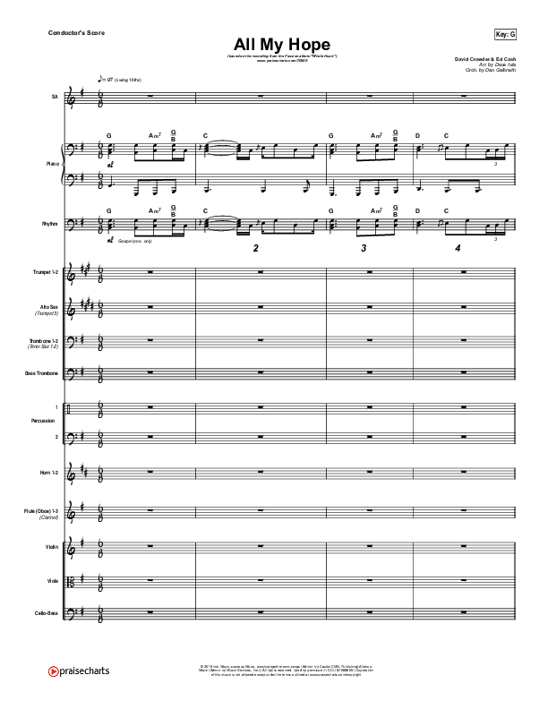 All My Hope Orchestration (Passion / Crowder / Tauren Wells)