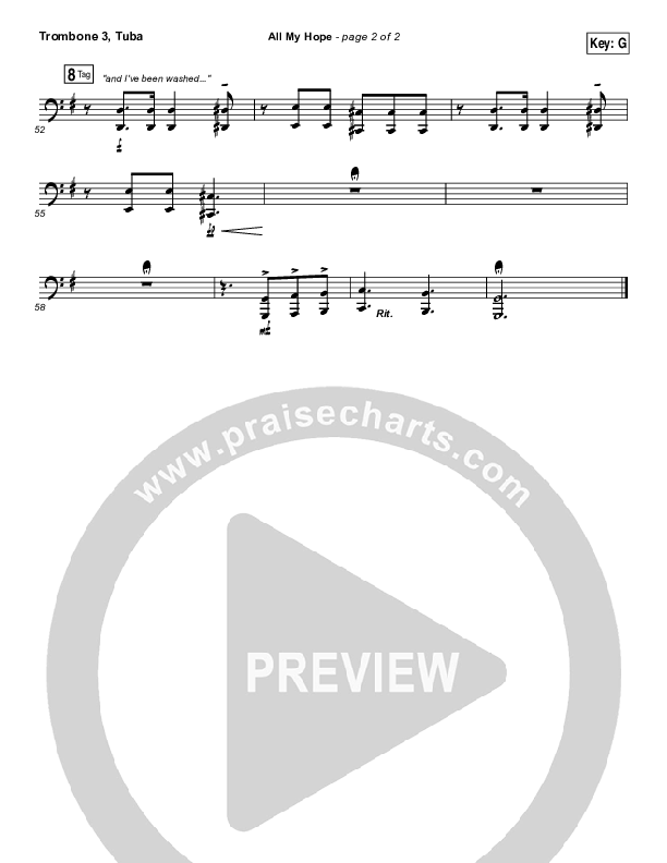 All My Hope Trombone 3/Tuba (Passion / Crowder / Tauren Wells)