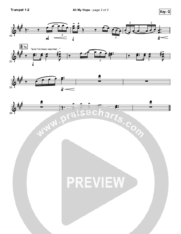 All My Hope Trumpet 1,2 (Passion / Crowder / Tauren Wells)