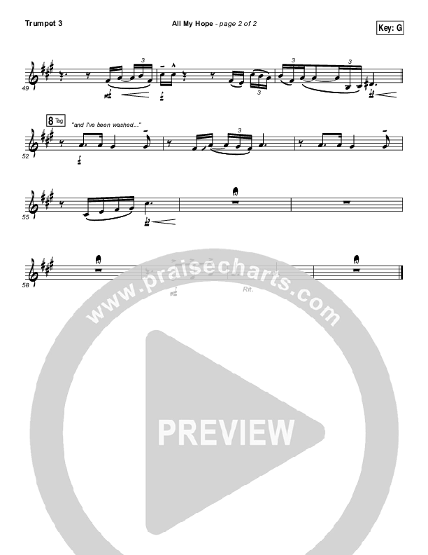 All My Hope Trumpet 3 (Passion / Crowder / Tauren Wells)