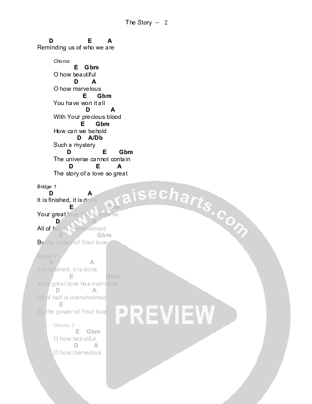 The Story Chords & Lyrics (Brad & Rebekah)