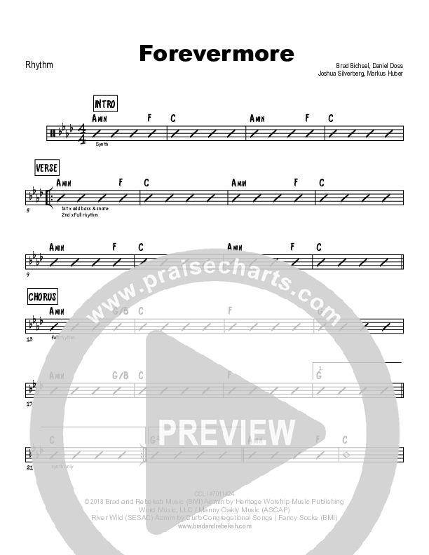 Forevermore Rhythm Chart (Brad & Rebekah)