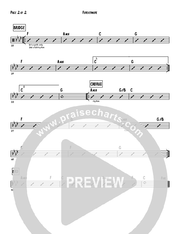 Forevermore Rhythm Chart (Brad & Rebekah)