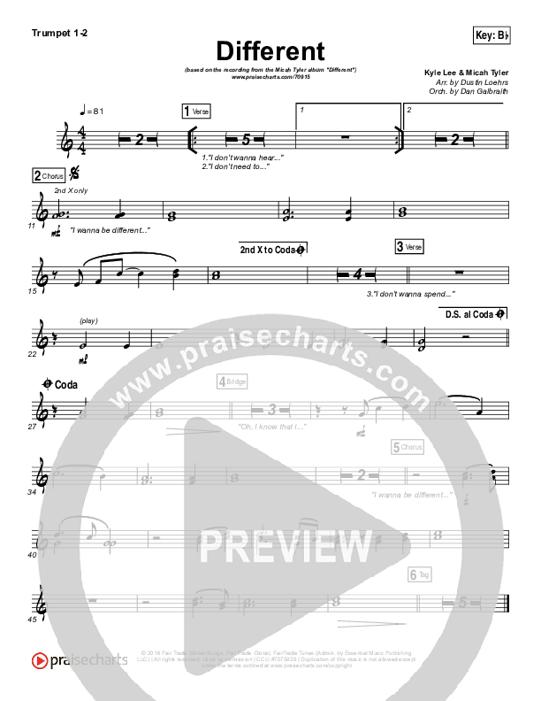 Different Trumpet 1,2 (Micah Tyler)