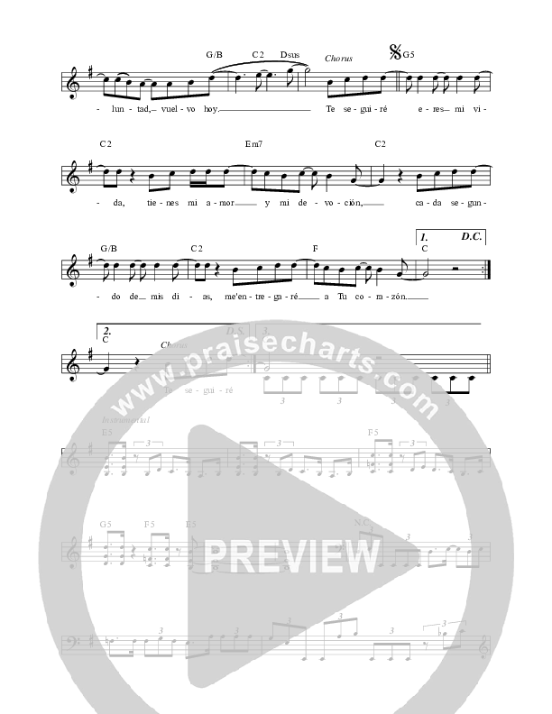 Vuelvo A Ti Lead Sheet (Danilo Montero)