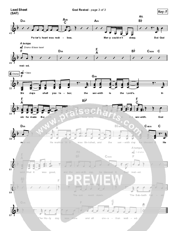 God Rested Lead (SAT) (Andrew Peterson)