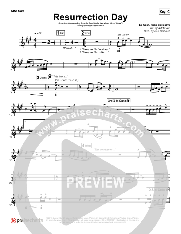 Resurrection Day Alto Sax (Rend Collective)