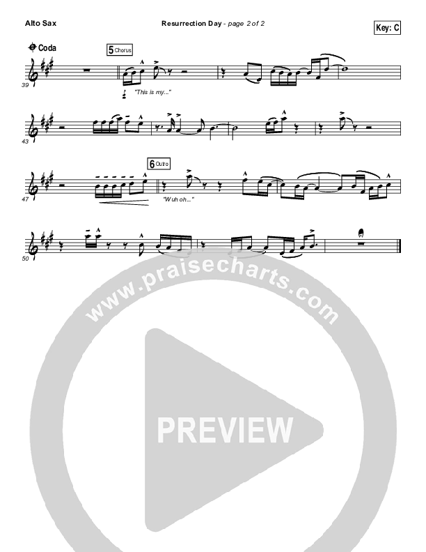 Resurrection Day Alto Sax (Rend Collective)