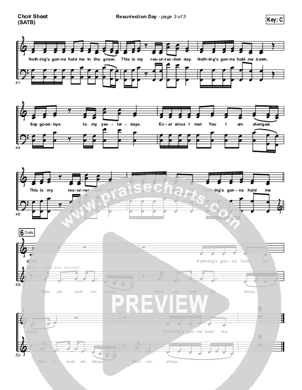 Resurrection Day Choir Sheet (SATB) (Rend Collective)