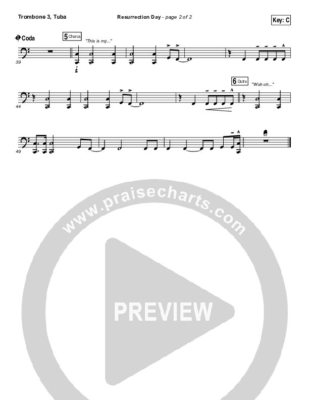 Resurrection Day Trombone 3/Tuba (Rend Collective)