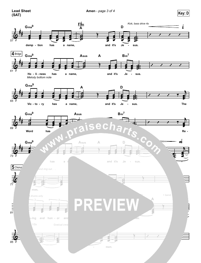 Amen Sheet Music PDF (People &amp; Songs / Charity Gayle / Joshua Sherman) - PraiseCharts
