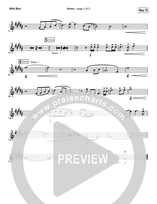 Amen Alto Sax (People & Songs / Charity Gayle / Joshua Sherman)