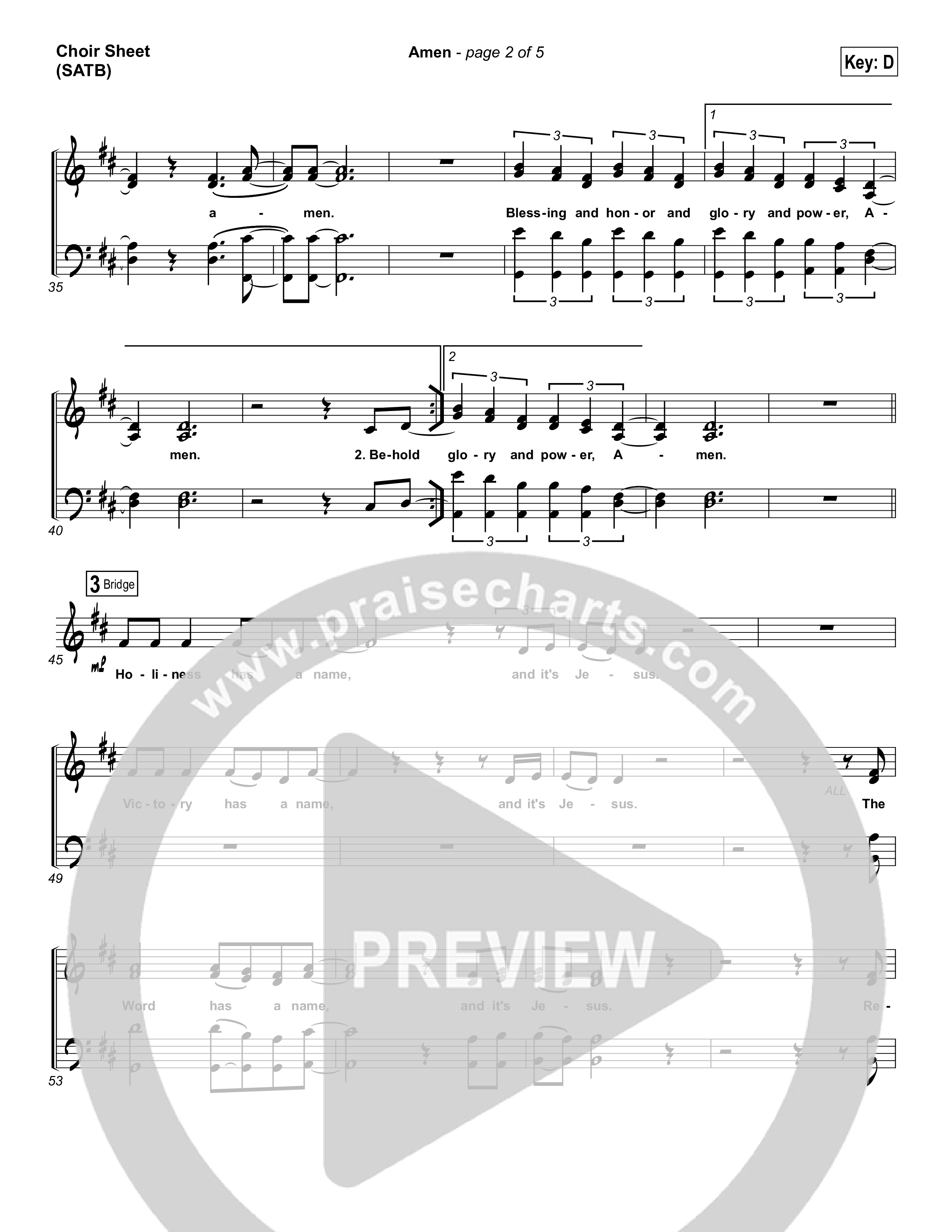 Amen Choir Sheet (SATB) (People & Songs / Charity Gayle / Joshua Sherman)