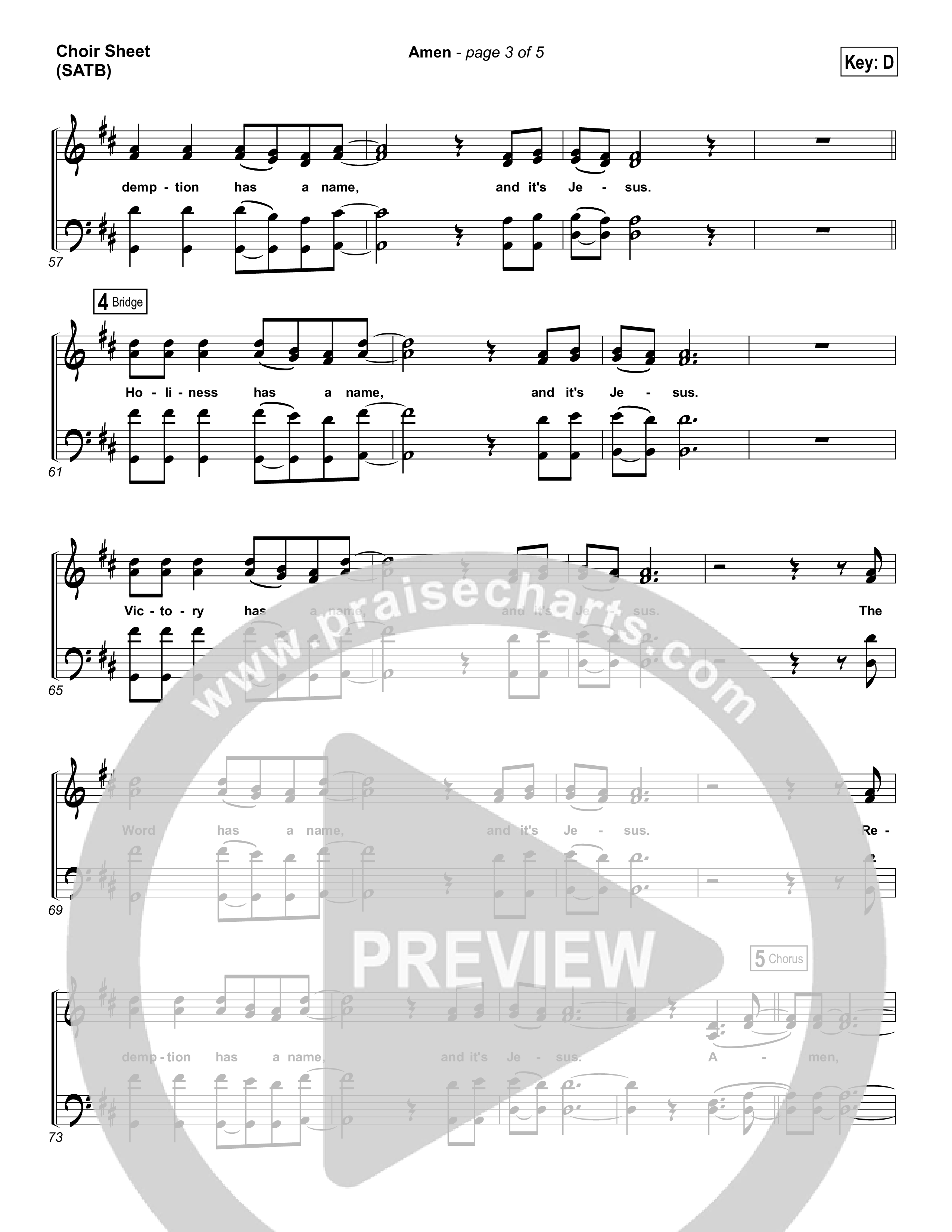 Amen Choir Vocals (SATB) (People & Songs / Charity Gayle / Joshua Sherman)