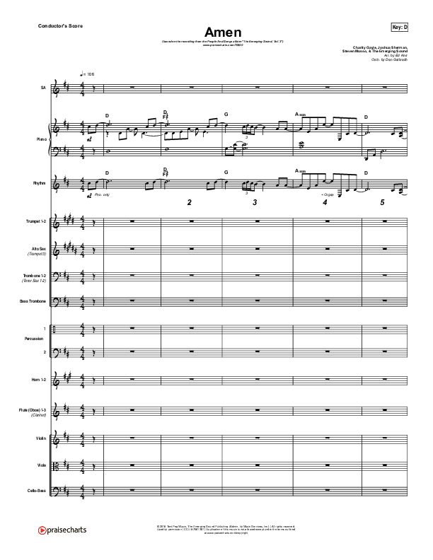 Amen Orchestration (People & Songs / Charity Gayle / Joshua Sherman)