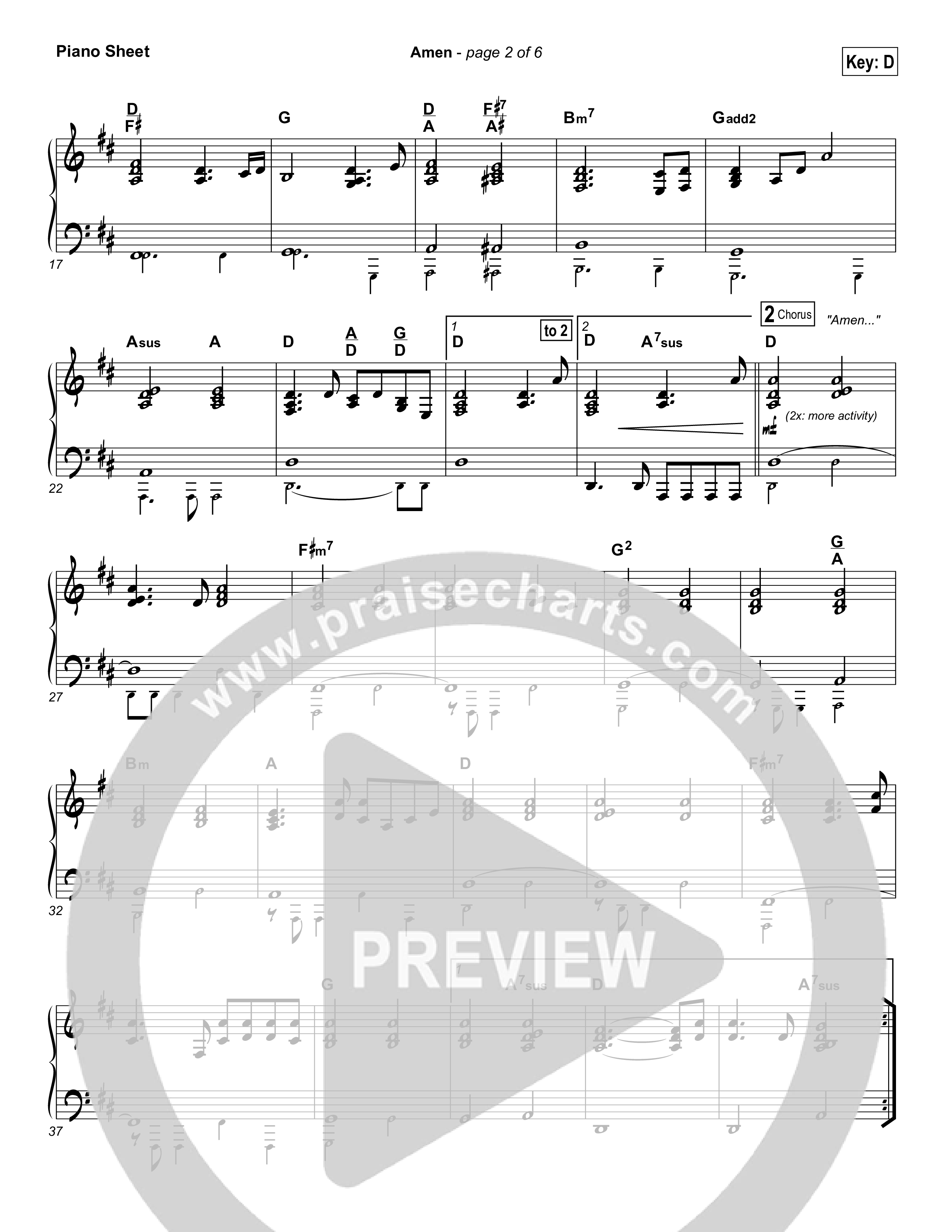 Amen Piano Sheet (People & Songs / Charity Gayle / Joshua Sherman)