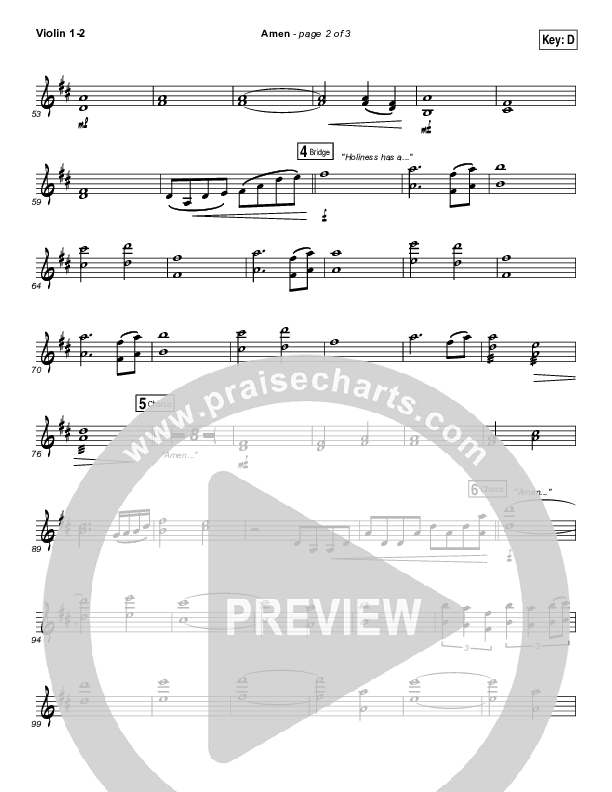 Amen Violin 1/2 (People & Songs / Charity Gayle / Joshua Sherman)