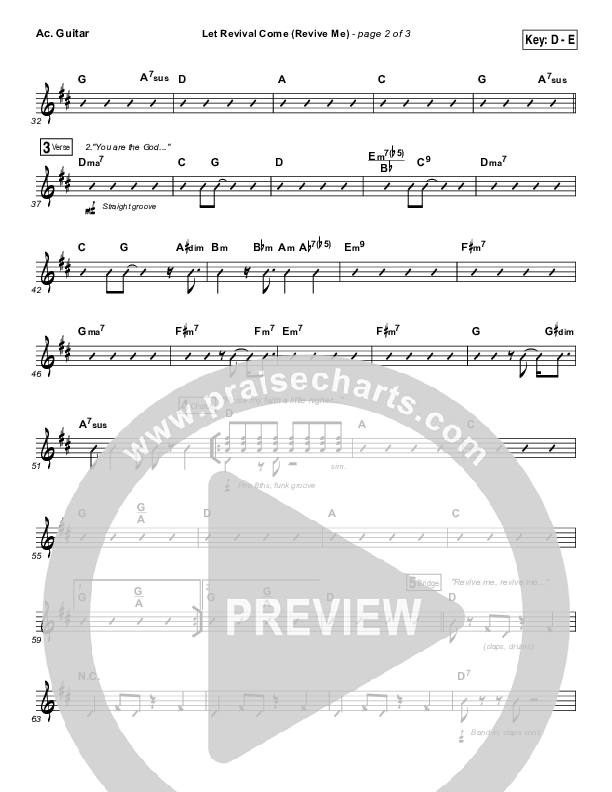 Let Revival Come (Revive Me) Acoustic Guitar (People & Songs / Joshua Sherman / Kevin Jones)