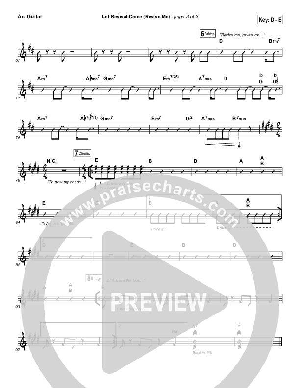 Let Revival Come (Revive Me) Acoustic Guitar (People & Songs / Joshua Sherman / Kevin Jones)