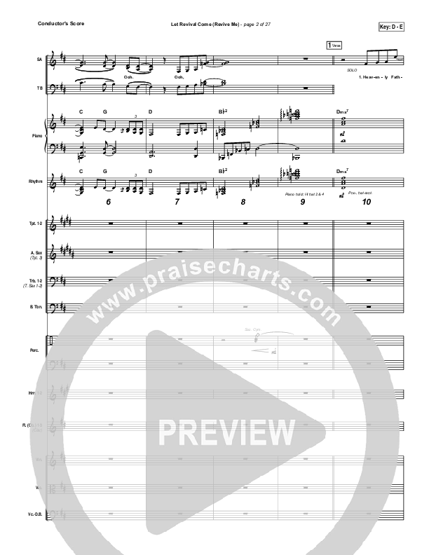 Let Revival Come (Revive Me) Conductor's Score (People & Songs / Joshua Sherman / Kevin Jones)