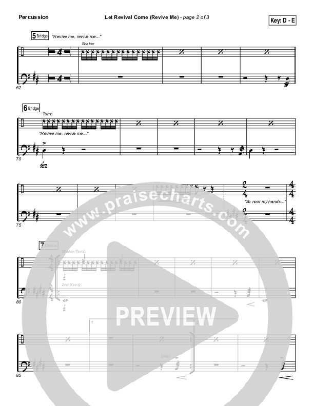 Let Revival Come (Revive Me) Percussion (People & Songs / Joshua Sherman / Kevin Jones)