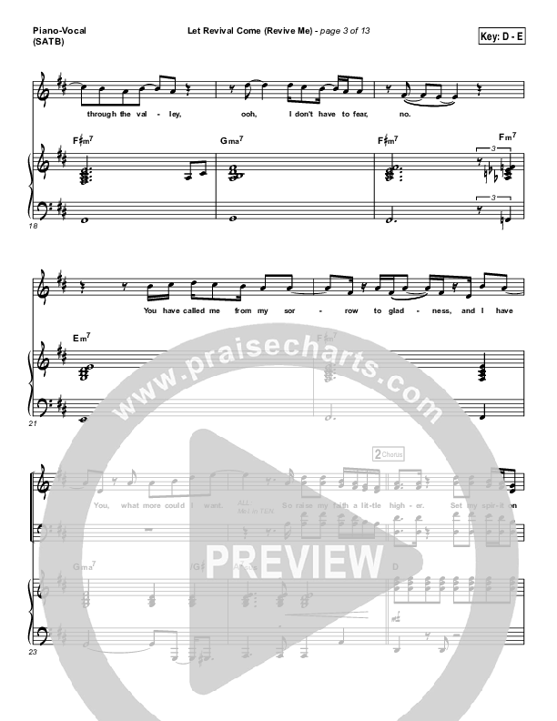 Let Revival Come (Revive Me) Piano/Vocal Pack (People & Songs / Joshua Sherman / Kevin Jones)