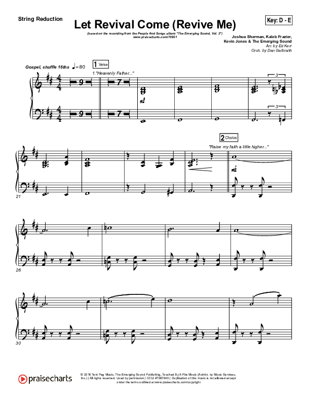 Let Revival Come (Revive Me) String Pack (People & Songs / Joshua Sherman / Kevin Jones)
