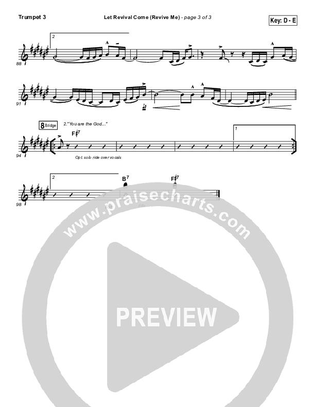 Let Revival Come (Revive Me) Trumpet 3 (People & Songs / Joshua Sherman / Kevin Jones)