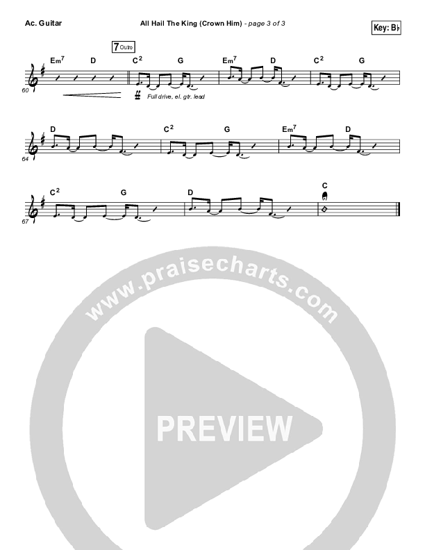 All Hail The King Acoustic Guitar (Vertical Worship)