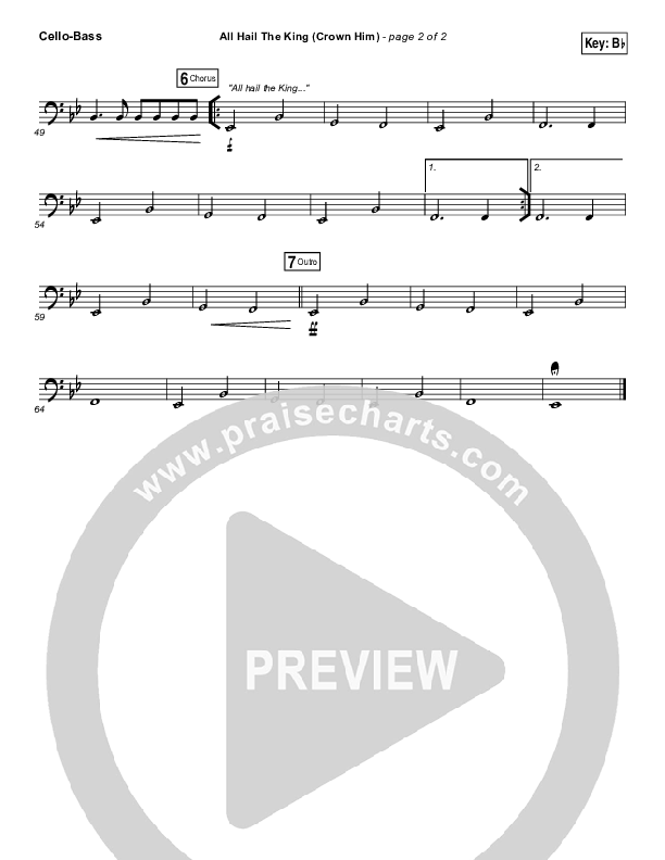 All Hail The King Cello/Bass (Vertical Worship)