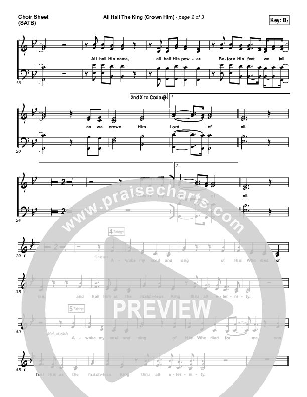 All Hail The King Choir Sheet (SATB) (Vertical Worship)