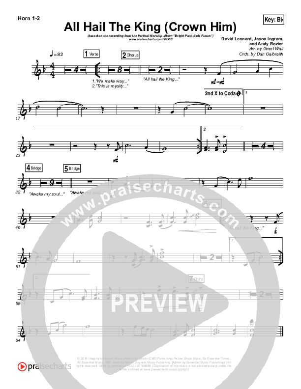 All Hail The King Brass Pack (Vertical Worship)