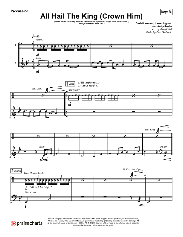 All Hail The King Percussion (Vertical Worship)