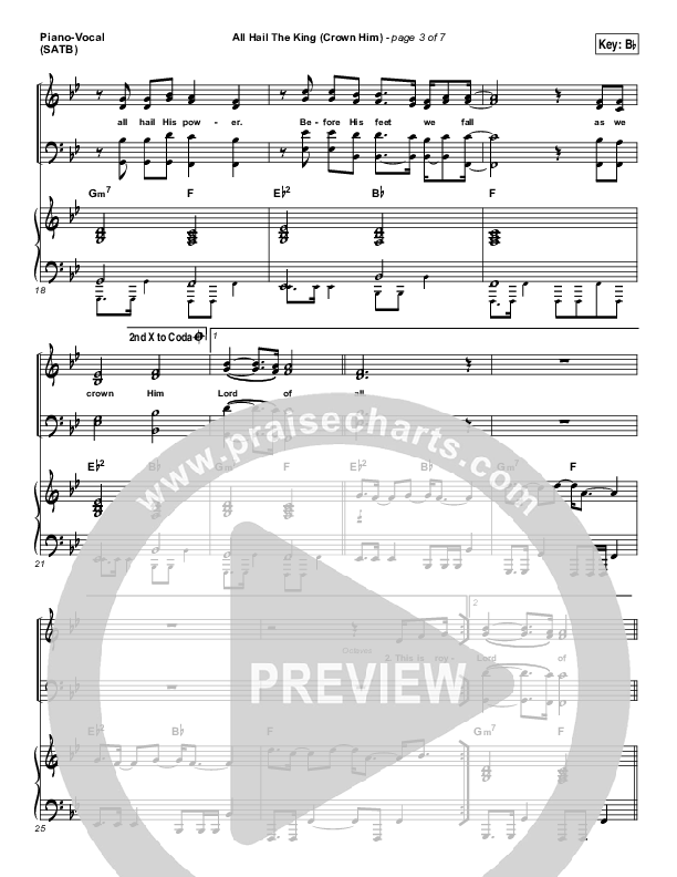 All Hail The King Piano/Vocal (SATB) (Vertical Worship)
