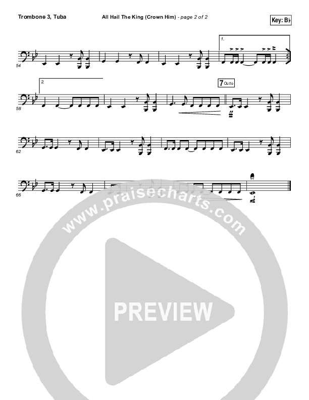 All Hail The King Trombone 3/Tuba (Vertical Worship)