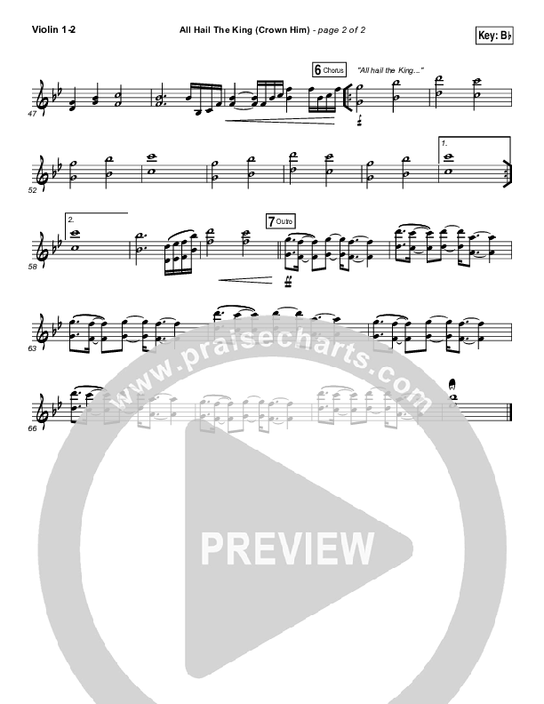 All Hail The King Violin 1/2 (Vertical Worship)