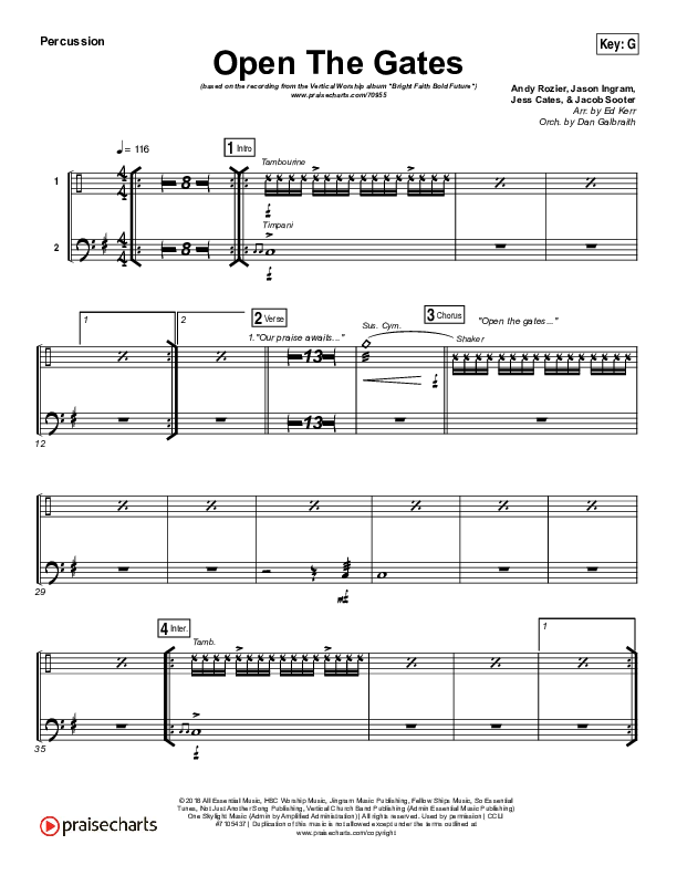 Open The Gates Percussion (Vertical Worship)