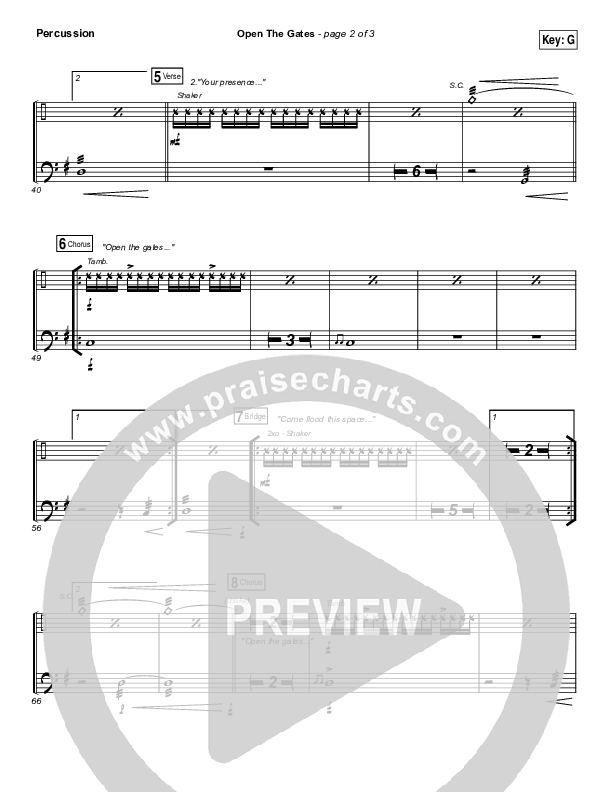 Open The Gates Percussion (Vertical Worship)