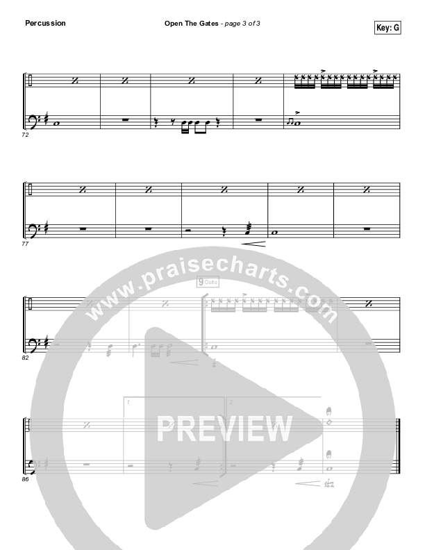 Open The Gates Percussion (Vertical Worship)