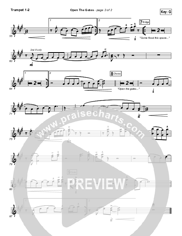 Open The Gates Trumpet 1,2 (Vertical Worship)