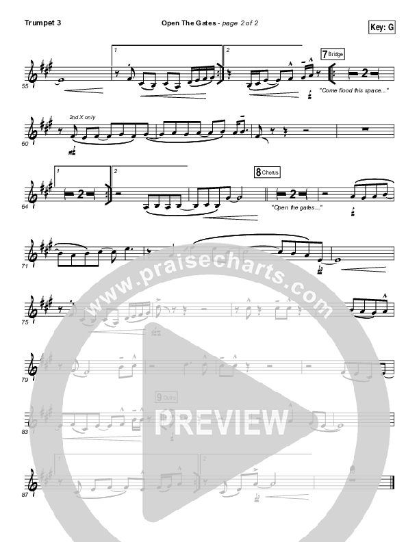 Open The Gates Trumpet 3 (Vertical Worship)