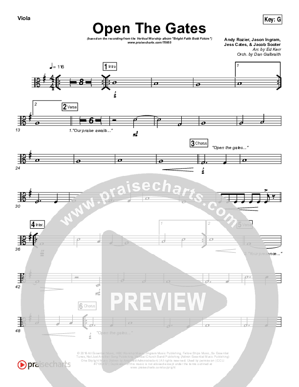 Open The Gates Viola (Vertical Worship)