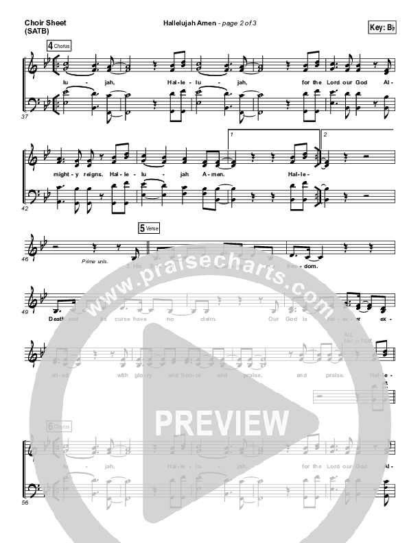 Hallelujah Amen Choir Sheet (SATB) (Vertical Worship / Jon Guerra)