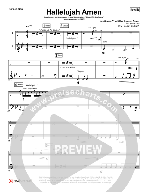 Hallelujah Amen Percussion (Vertical Worship / Jon Guerra)