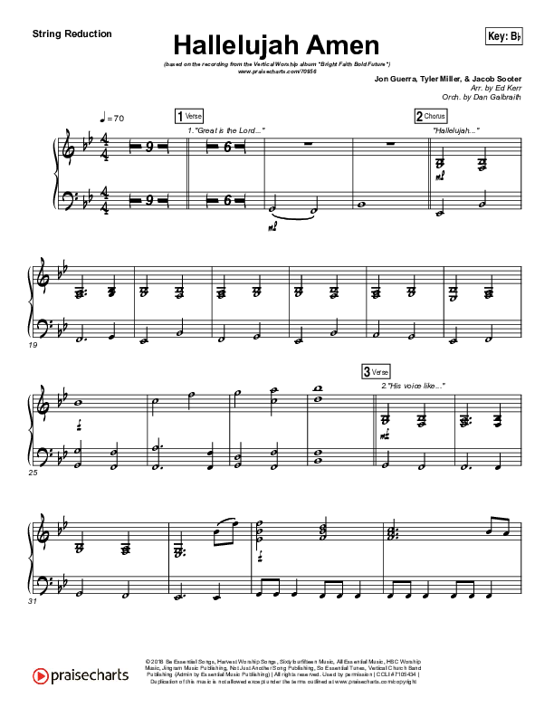 Hallelujah Amen String Pack (Vertical Worship / Jon Guerra)