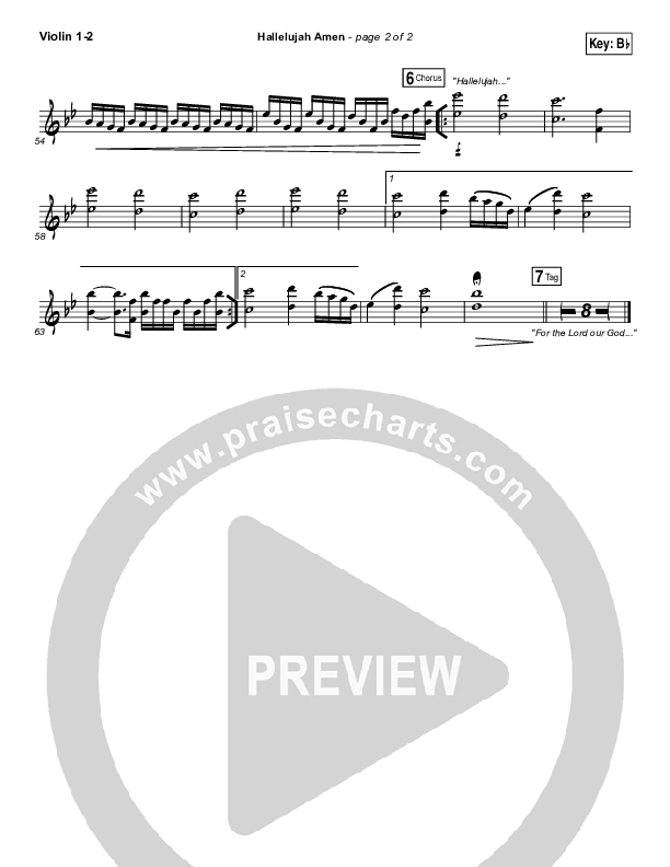 Hallelujah Amen Violin 1/2 (Vertical Worship / Jon Guerra)