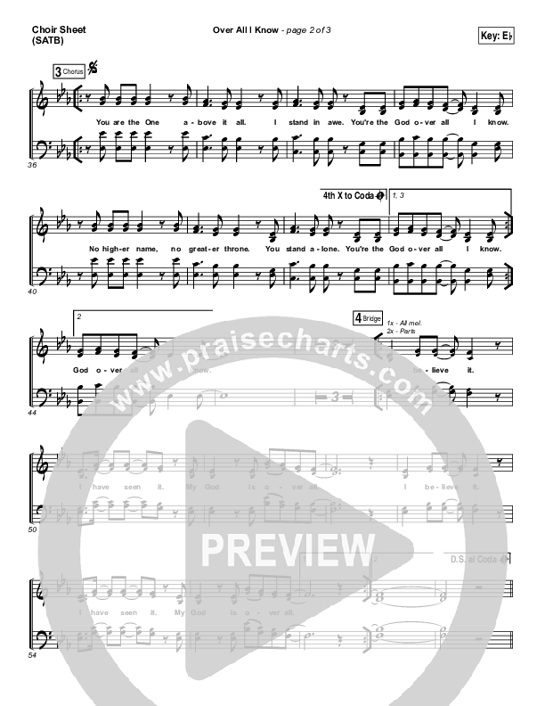 Over All I Know Choir Vocals (SATB) (Vertical Worship)