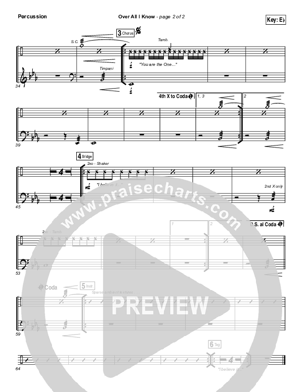 Over All I Know Percussion (Vertical Worship)